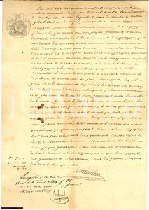 Documento originale, autentico 1849 MONTPELLIER Alberi su terre comunali BAUQUIER 1