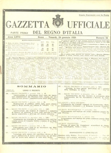 Documento originale, autentico 1926 GAZZETTA UFFICIALE Commercio girovago a GENOVA norme e tariffe 1