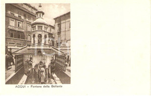 Cartolina originale da collezione 1917 ACQUI TERME AL FONTANA DELLA BOLLENTE Cartolina Animata FP NV 1