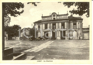 Cartolina originale da collezione 1935 ca CIRIE  TO Facciata della stazione ferroviaria Cartolina FG NV 1