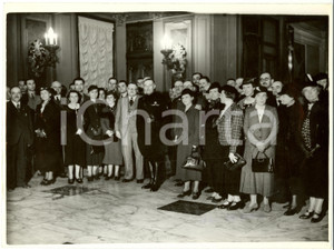 Fotografia d epoca originale 1937 MILANO Palazzo MARINO Guido PESENTI riceve ingegneri francesi Fotografia 1