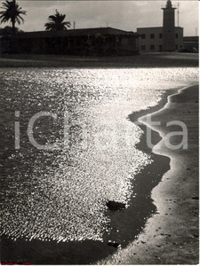 Fotografia d epoca originale 1960 ca VIAREGGIO mare di notte con faro FOTOGRAFIA ARTISTICA 1