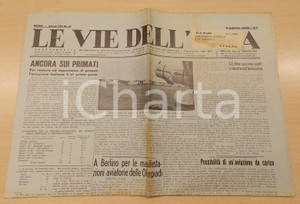 Giornale, rivista storica 1936 LE VIE DELL ARIA Aviazione italiana prima mondiale alle OLIMPIADI BERLINO 1