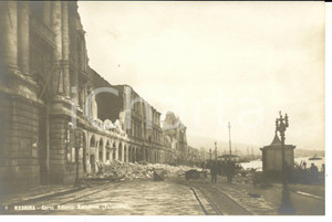 Cartolina originale da collezione 1908 MESSINA TERREMOTO Palazzata distrutta in corso Vittorio Emanuele Cartolina 1