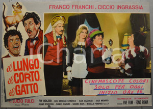 Materiale cinematografico d’epoca 1967 IL LUNGO, IL CORTO, IL GATTO Franco e Ciccio  Lucio FULCI Fotobusta 66x46 1