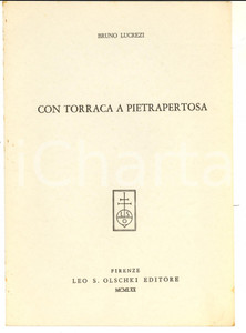 Libro, pubblicazione d epoca 1970 Bruno LUCREZI Con Torraca a Pietrapertosa Dante e la cultura sveva 1
