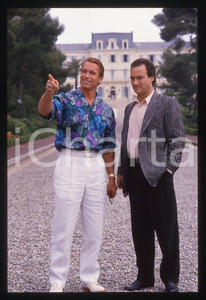 35mm vintage slide* 1988 CANNES - Arnold SCHWARZENEGGER e Jim BELUSHI