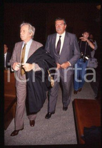 35mm vintage slide* 1990 ca ITALY Giuseppe FARINA & lawyer Vittorio D'AIELLO 37