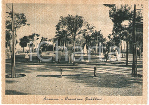 Cartolina originale da collezione 1940 ca SAVONA Giardini Pubblici ANIMATA FG NV 1