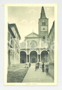 Cartolina originale da collezione Acqui Terme anni  20, veduta ANIMATA Duomo Cartolina postale 1
