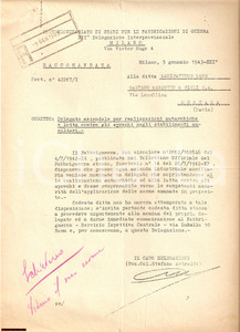 Documento originale, autentico 1943 WW2 MORTARA PV Autarchia stabilimenti LANE MARZOTTO  Lotta agli sprechi 1