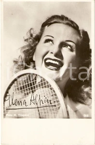 Cartolina originale da collezione 1940 circa ELENA ALTIERI gioca a tennis Cartolina FP NV 1