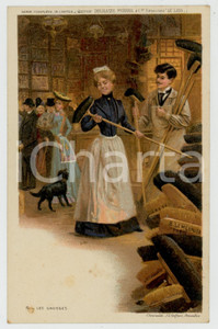 1910 ca Artist Basile LEMEUNIER - DELHAIZE Frères - Les brosses *Postcard n°6  Cartolina postale d'epoca, non viaggiata.CONDIZIONI: G (piccole macchie al recto)FORMATO: FP    originale e autentica 1