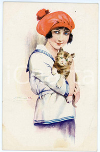 1920 EROTICA Artist Suzanne MEUNIER Rieuse de Paris - Carte postale FP VG  Cartolina postale d'epoca, viaggiata.EDITORE: Marque L.E. Paris - Serie 35 n.6CONDIZIONI: FAIRFORMATO: FP    originale e autentica 1