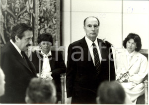 Fotografia d epoca originale 1985 PARIS FranÃ§ois MITTERRAND con Raul ALFONSIN presidente ARGENTINA Foto 1