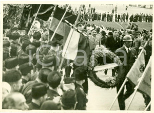 Fotografia d epoca originale 1935 GENOVA Omaggio ai Caduti Genovesi dei 2000 combattenti francesi FOTO 1