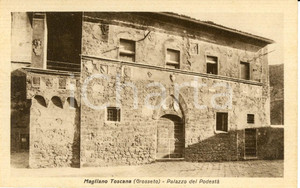 Cartolina originale da collezione 1940 ca MAGLIANO TOSCANA GR Palazzo del PODESTA  Cartolina postale FP NV 1