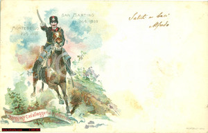 Cartolina originale da collezione 1902 Reggimento Cavalleggeri di MONFERRATO FP VG 1