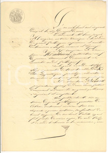 Documento originale, autentico 1852 GALLARGUES-LE-MONTUEUX  Vente terre Jean MATHIVET 1