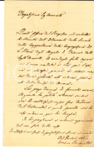 Manoscritto, lettera originale 1875 ca OSIMO AN Notaio Erasmo BUONANOTTE chiede minuta atto di cappellania 1
