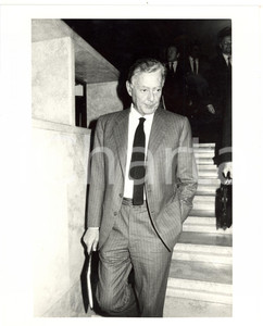 Fotografia d epoca originale 1990 ca TORINO Ritratto dell imprenditore Umberto AGNELLI Foto 20x25 1
