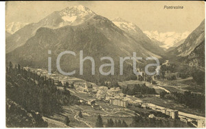 Cartolina originale da collezione 1910 ca PONTRESINA CH Veduta panoramica Cartolina postaleFP NV 1