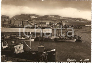 Cartolina originale da collezione 1952 CAGLIARI Scorcio Panoramico PORTO Cartolina FG VG 1