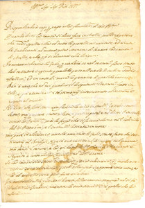 Manoscritto, lettera originale 1700 FIRENZE rendite in attesa 'ch'Ã¨ un freddo orrendo' 1