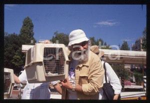 35mm vintage slide* 1990 VENICE American film director Armondo Linus ACOSTA (1)