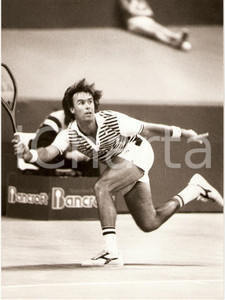 Fotografia d epoca originale 1980 ca TENNIS John ALEXANDER durante una partita AUSTRALIA Tennista Fotografia 1