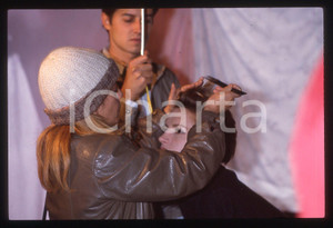 35mm vintage slide*1991 IL COMMISSARIO CORSO Maddalena CRIPPA sul set (3) 