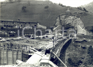 1969 BOTTA DI SEDRINA Lavori sulla statale VALLE BREMBANA - Fotografia 18x13 cm