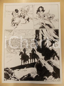 Opera d’arte autentica 1975 ca LUBE Luciano Bernasconi KABUR e principessa dominano cittÃ  Tavola 1