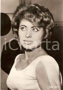 Cartolina originale da collezione 1960 ca MUSICA Vera NEPY Ritratto della cantante Cartolina FG NV 1