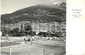 Cartolina originale da collezione 1959 BORMIO (SO) I campi da tennis *Cartolina ANIMATA FG VG 1