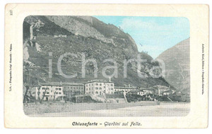 1910 ca CHIUSAFORTE (UD) Giardini sul Fella *Cartolina postale FP NV