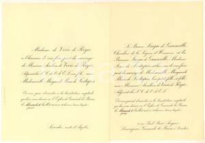 Oggetto da collezione cartaceo 1933 GAMARDELESBAINS Mariage Aurélien DE VIVIE DE REGIE Marguerite de LESTAPIS 1