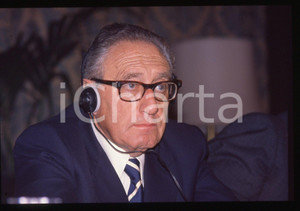 Fotografia d epoca originale 35mm vintage slide 1990 ca POLITICA USA Henry KISSINGER  Ritratto 4 1