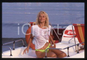 35mm vintage slide* 1985 ca ITALIA Rossella GARDINI in costume da bagno (58)
