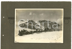 Fotografia d epoca originale 1919 Ghiacciaio dell ADAMELLO Alpinisti al PASSO DI LOBBIA ALTA Foto VINTAGE 1