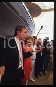 35mm vintage slide* 1988 NEW YORK Ivana and Donald TRUMP aboard TRUMP PRINCESS 9