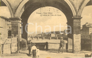 Cartolina originale da collezione 1916 FIRENZE Ponte VECCHIO sull'ARNO con veduta ponte DELLE GRAZIE *Animata VG 1