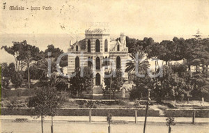 Cartolina originale da collezione 1928 ALASSIO (SV) Veduta del Luna Park sul lungomare *Cartolina postale FP VG 1