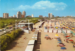 Cartolina originale da collezione 1968 LIGNANO SABBIADORO (UD) Pineta e spiaggia con ombrelloni *Cartolina FG VG 1