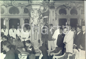 Fotografia d epoca originale 1934 Motonave SATURNIA Crociera GUF  Prima Comunione balilla POLI Foto 30x25 1