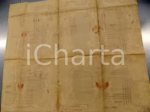 Stampa, bozzetto originale 1939 USUMBURA BURUNDI Ditta FERRUZZI Centrale di produzione Schema generale 1