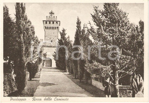 Cartolina originale da collezione 1950 ca PREDAPPIO Rocca delle Caminate *Cartolina ANIMATA FG NV 1