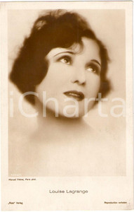 Cartolina originale da collezione 1925 VINTAGE Actress LOUISE LAGRANGE Postcard FP NV 1