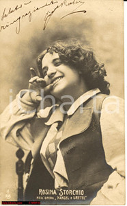Cartolina originale da collezione 1902 Rosina STORCHIO soprano in Hansel e Gretel VG 1