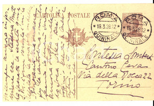 Autografo originale 1928 ROMA Maria CANTONO DI CEVA indebolita dalla malattia *Autografo 1